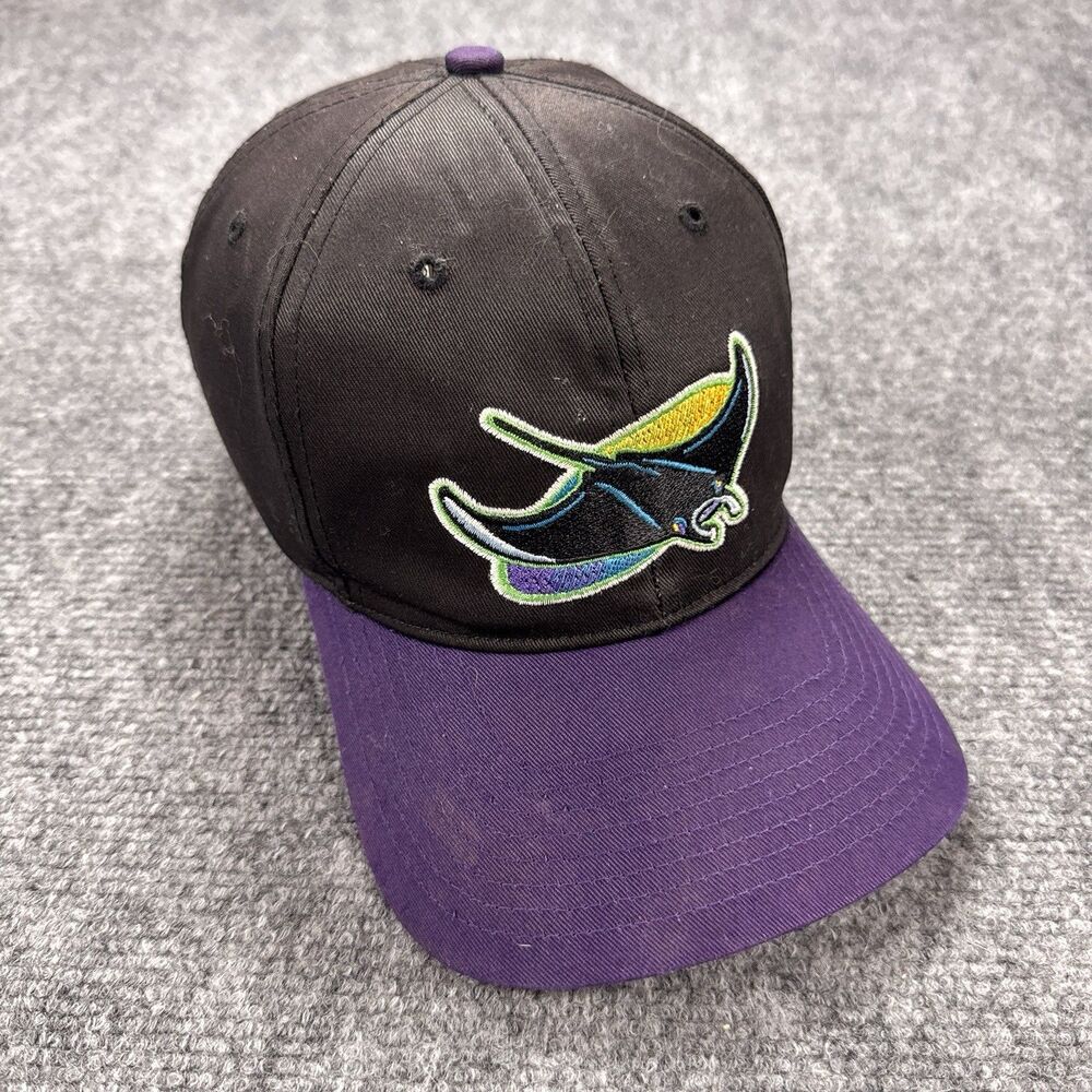 Vintage 90s MLB Tampa Bay Devil Rays Twins Enterprise Snapback LOGO Cap Hat